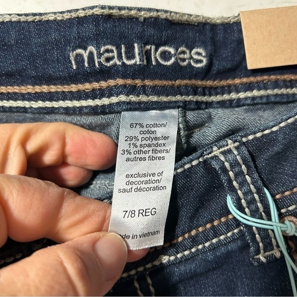New Maurice’s Women’s Slim Boot Size 7/8 Dk Wash Denim Jeans BNWT - Picture 2 of 5